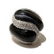 Pave and black mother of pearl ring in .925 Sterling Silver