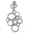 .925 Sterling Silver multi  circles Necklace with Swiss Quality Zircons