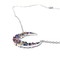 925 Sterling Silver High End Rainbow Moon Necklace adjustable 16