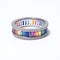 925 Sterling Silver High End Rainbow Ring