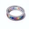 925 Sterling Silver High End Rainbow Ring