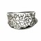 High End Cuff with Arabesque in 925 Sterling Silver and Swiss Zircones