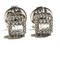 18Kt White Gold and 0.55 Ct Diamond Illusion Rectangular Earrings