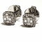 18Kt White Gold and 0.70 Ct Diamond Cushion  Studs