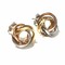 18KT White, Yellow and Rose Gold Studs