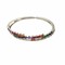 Rainbow Baguttes Layered Bracelet with Swiss Quality Zircons in 925 Sterling Silver
