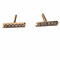 18 Kt Rose Gold Bars and 0.11 Ct  VVS Diamond Earrings