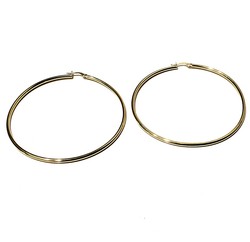 14 Kt Yellow Gold Large Hoops