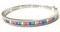 925 STERLING SILVER HIGH END RAINBOW BRACELET BAGUETTES