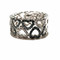 1.70 Ct of Blue & White Diamonds Hearts Ring in 14kt White Gold