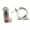 925 Sterling Silver High End Rainbow Earrings Huggies