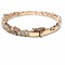 High End Swiss quality  Baguettes Zircones Bracelet with 18Kt Rose Gold Over .925 Sterling Silver