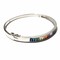 Baguette Rainbow Bracelet with Swiss Quality Colored Zircons in 925 Sterling Silver