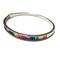 Baguette Rainbow Bracelet with Swiss Quality Colored Zircons in 925 Sterling Silver