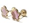 14Kt Yellow Gold Pink Mother of Pearl Flower/Star earrings