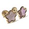 14Kt Yellow Gold Pink Mother of Pearl Flower/Star earrings