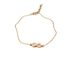 0.12 Ct VVS Diamond Infinity bracelet in 18Kt Rose Gold