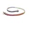 High End Rainbow Tennis Bracelet  with Swiss Quality Colored Zircons in 925 Sterling Silver