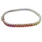 High End Rainbow Tennis Bracelet  with Swiss Quality Colored Zircons in 925 Sterling Silver